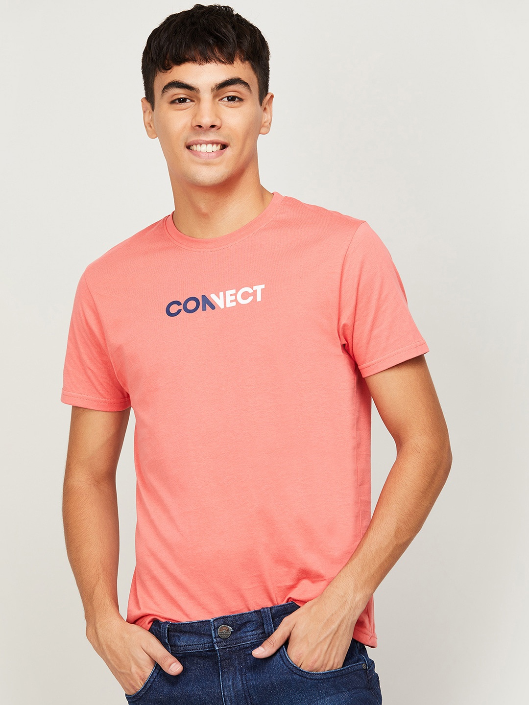 

Fame Forever by Lifestyle Men Coral Typography Printed T-shirt
