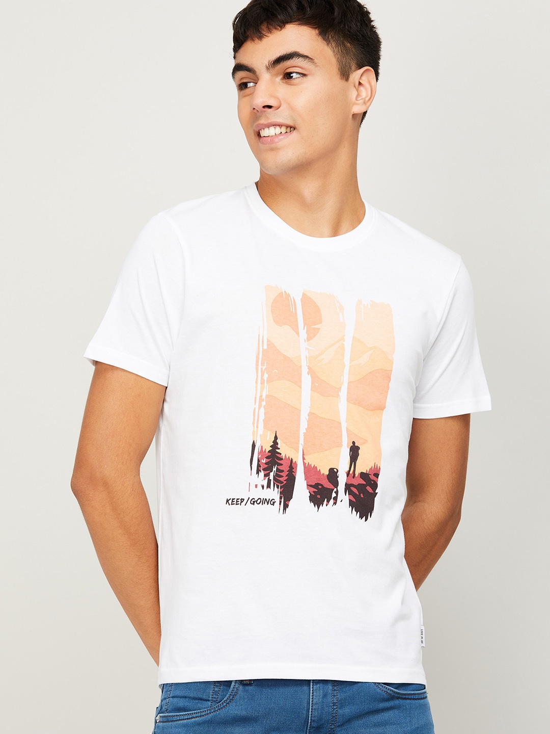 

Fame Forever by Lifestyle Men White Printed T-shirt
