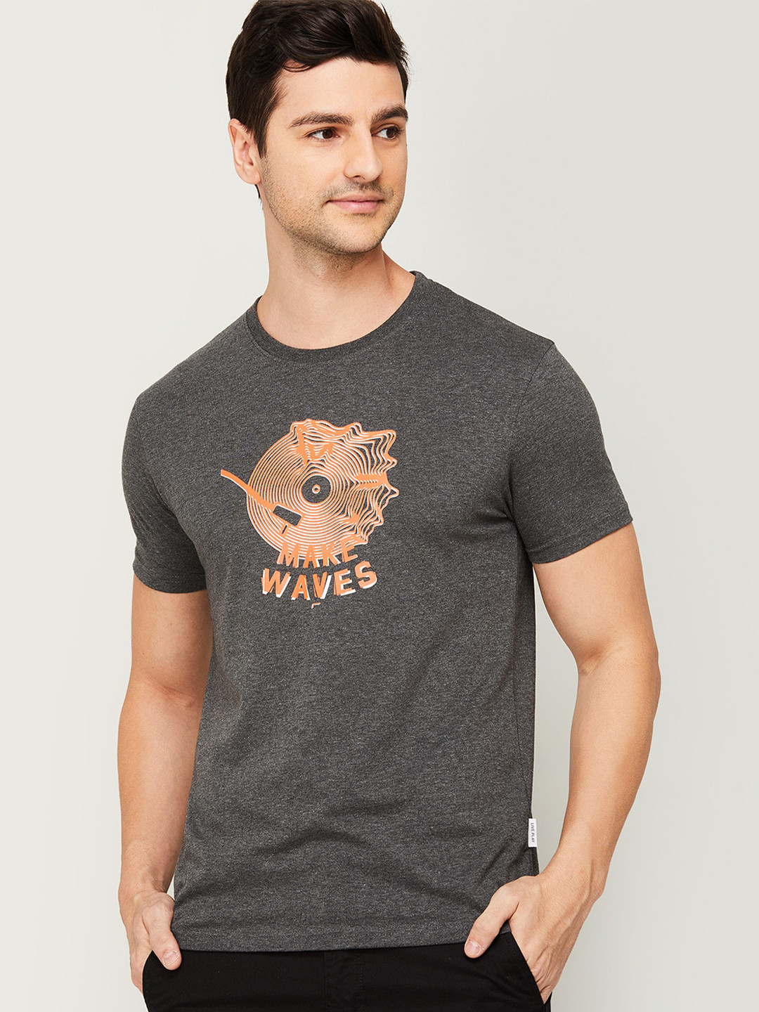 

Fame Forever by Lifestyle Men Grey Printed T-shirt