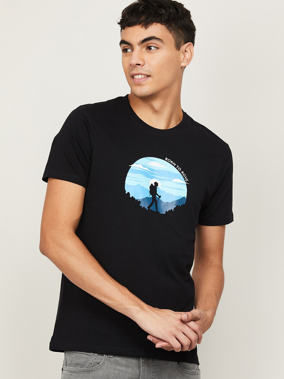 

Fame Forever by Lifestyle Men Black Printed T-shirt