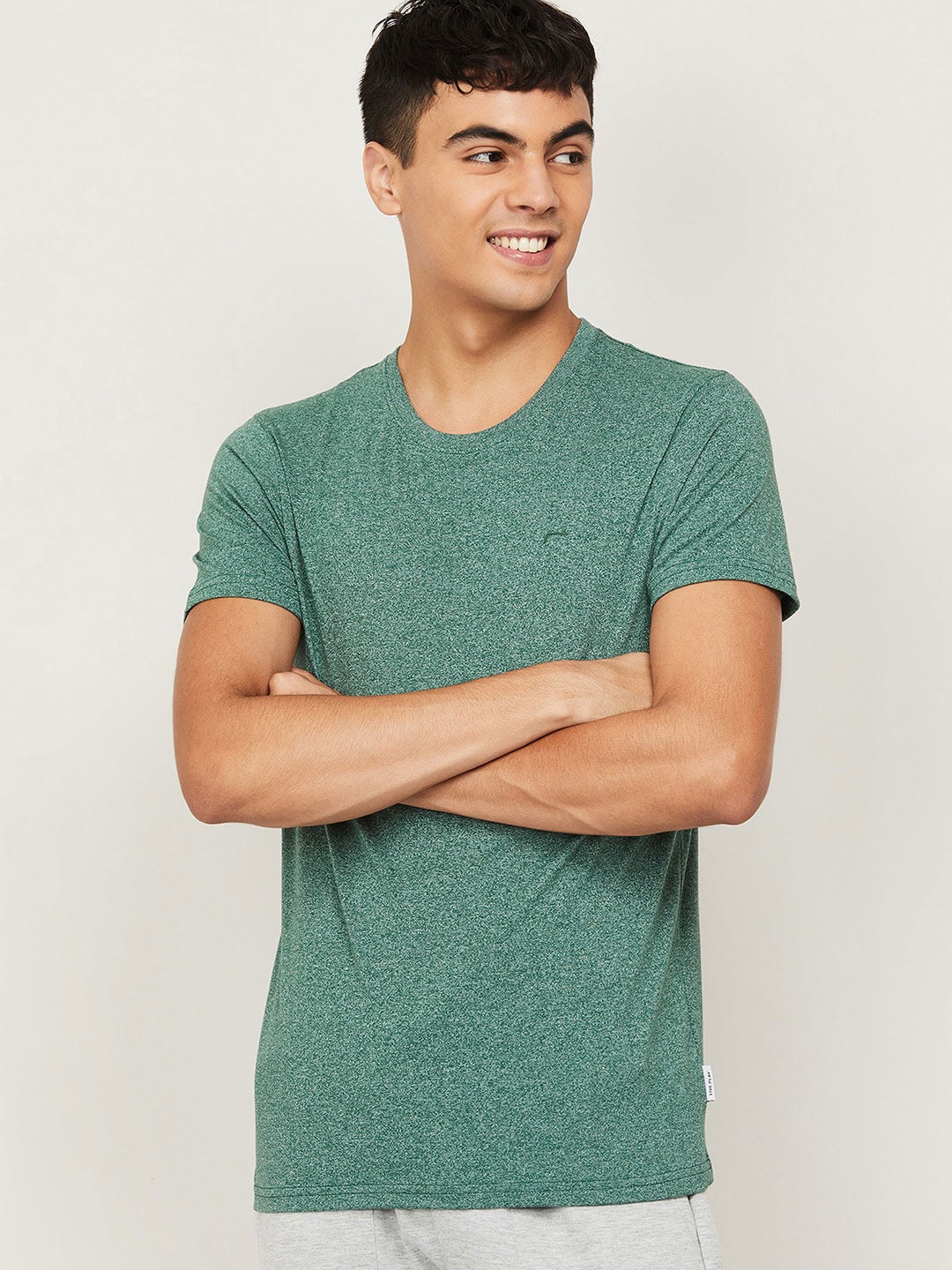 

Fame Forever by Lifestyle Men Green Cotton T-shirt