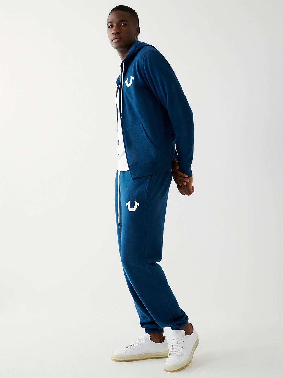 

True Religion Men Blue Solid Joggers