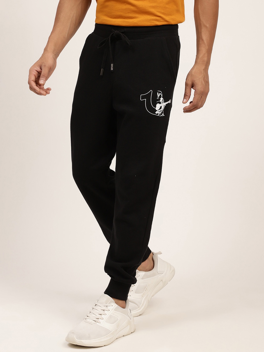 

True Religion Men Black Solid Track Pants