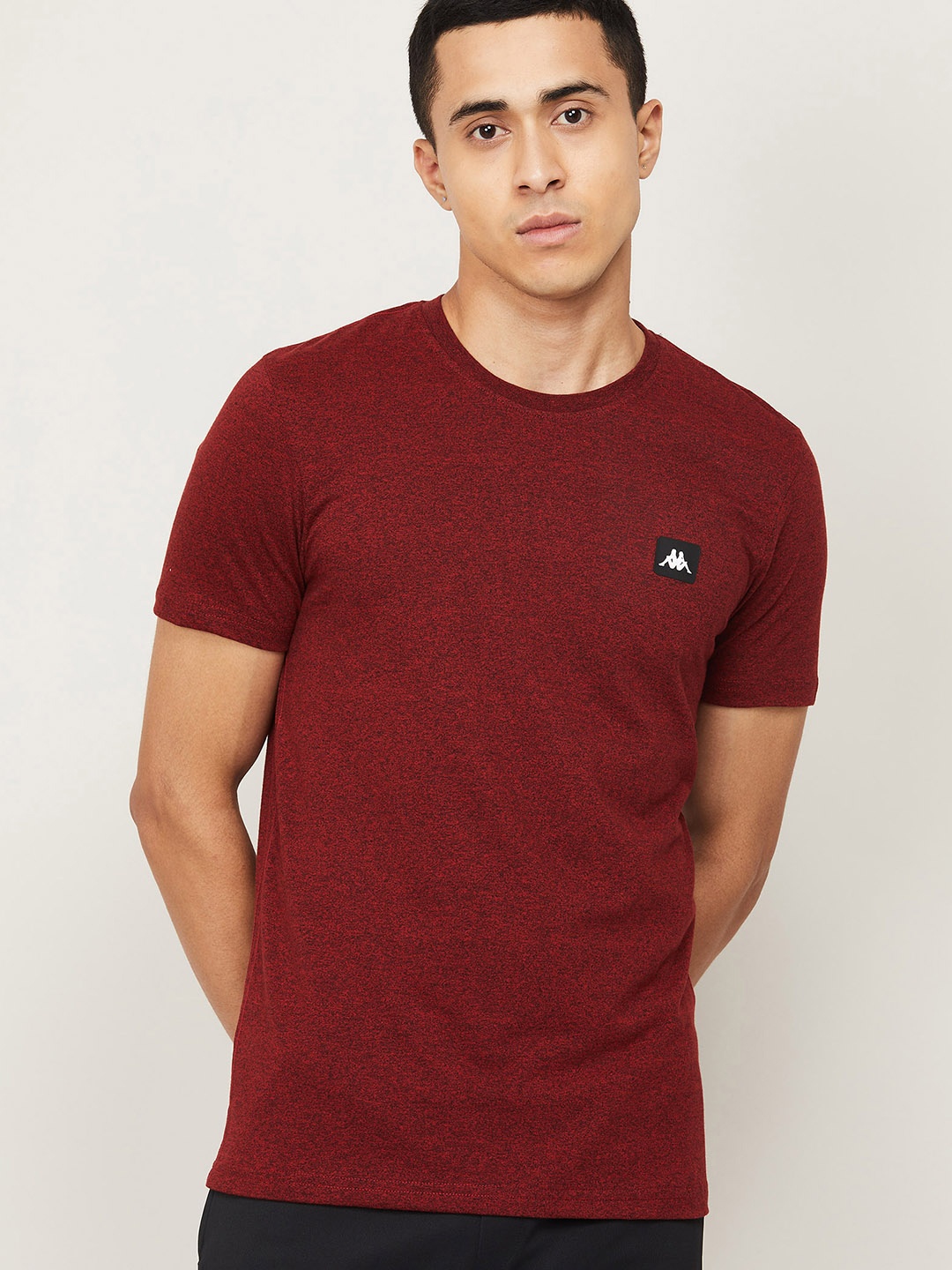 

Kappa Men Red Slim Fit Sports T-shirt