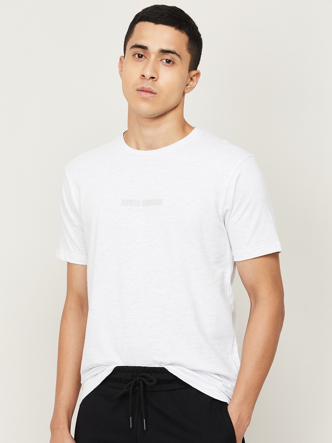 

Kappa Men White Slim Fit T-shirt