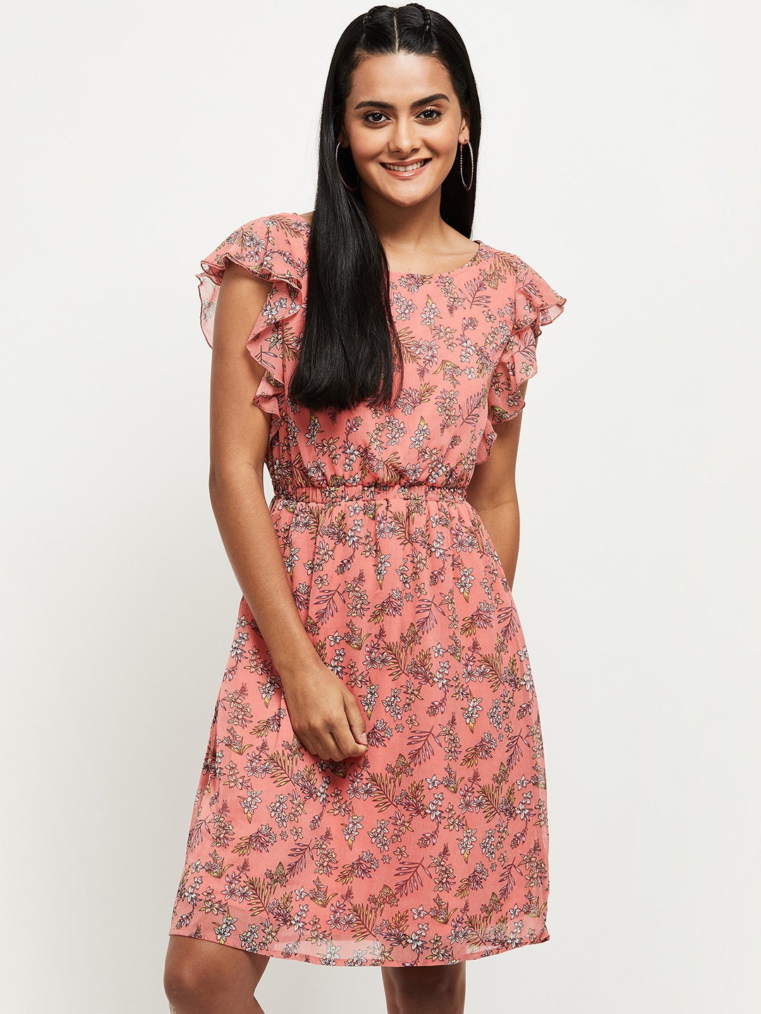 

max Pink Floral Dress