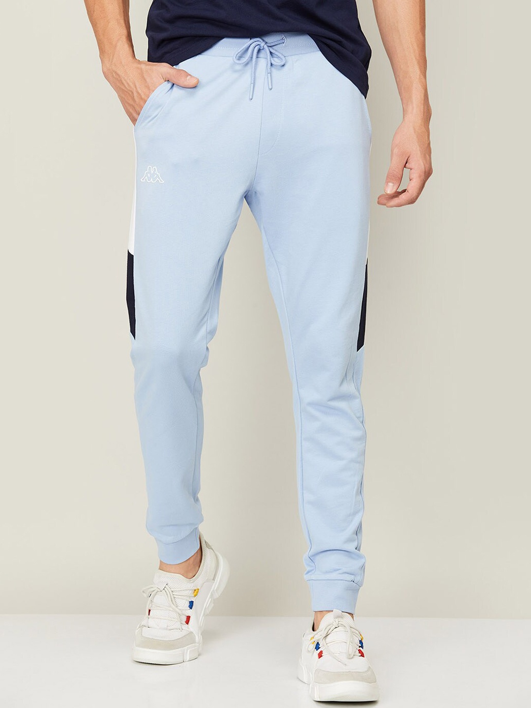 

Kappa Men Blue Solid Slim-Fit Track Pant