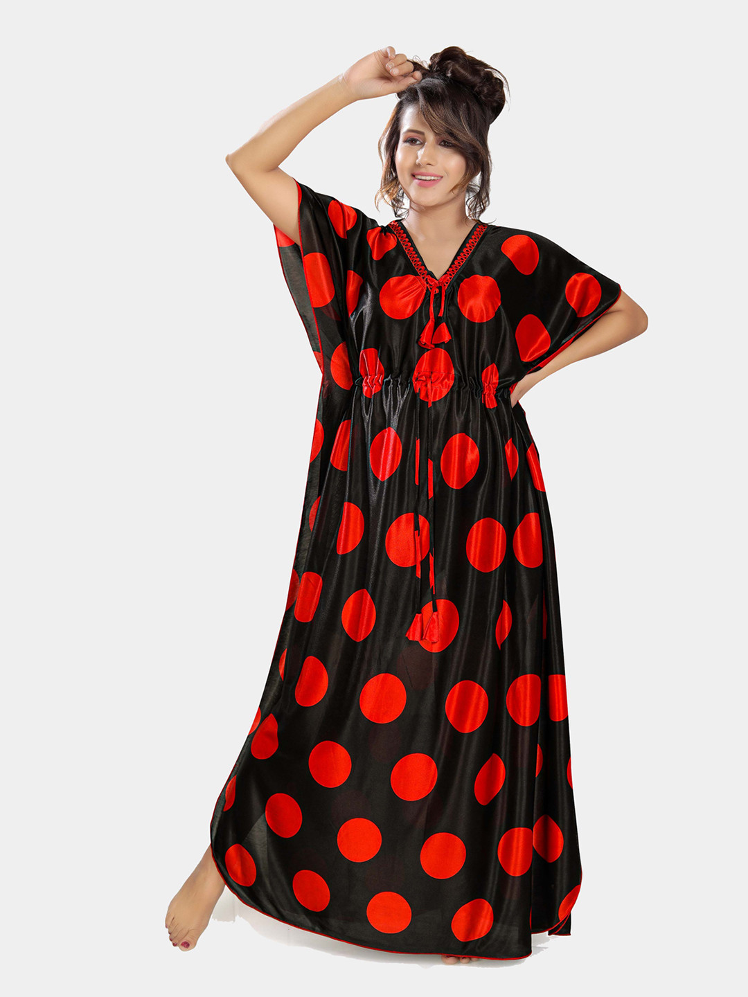 

Ever Loved Black Printed Maxi Nightdress