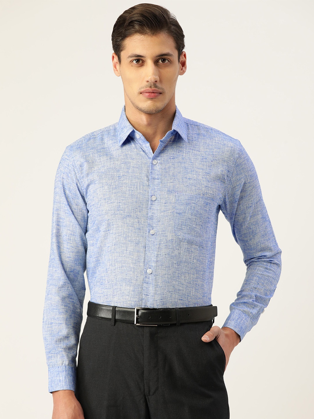 

JAINISH Men Blue Standard Formal Shirt