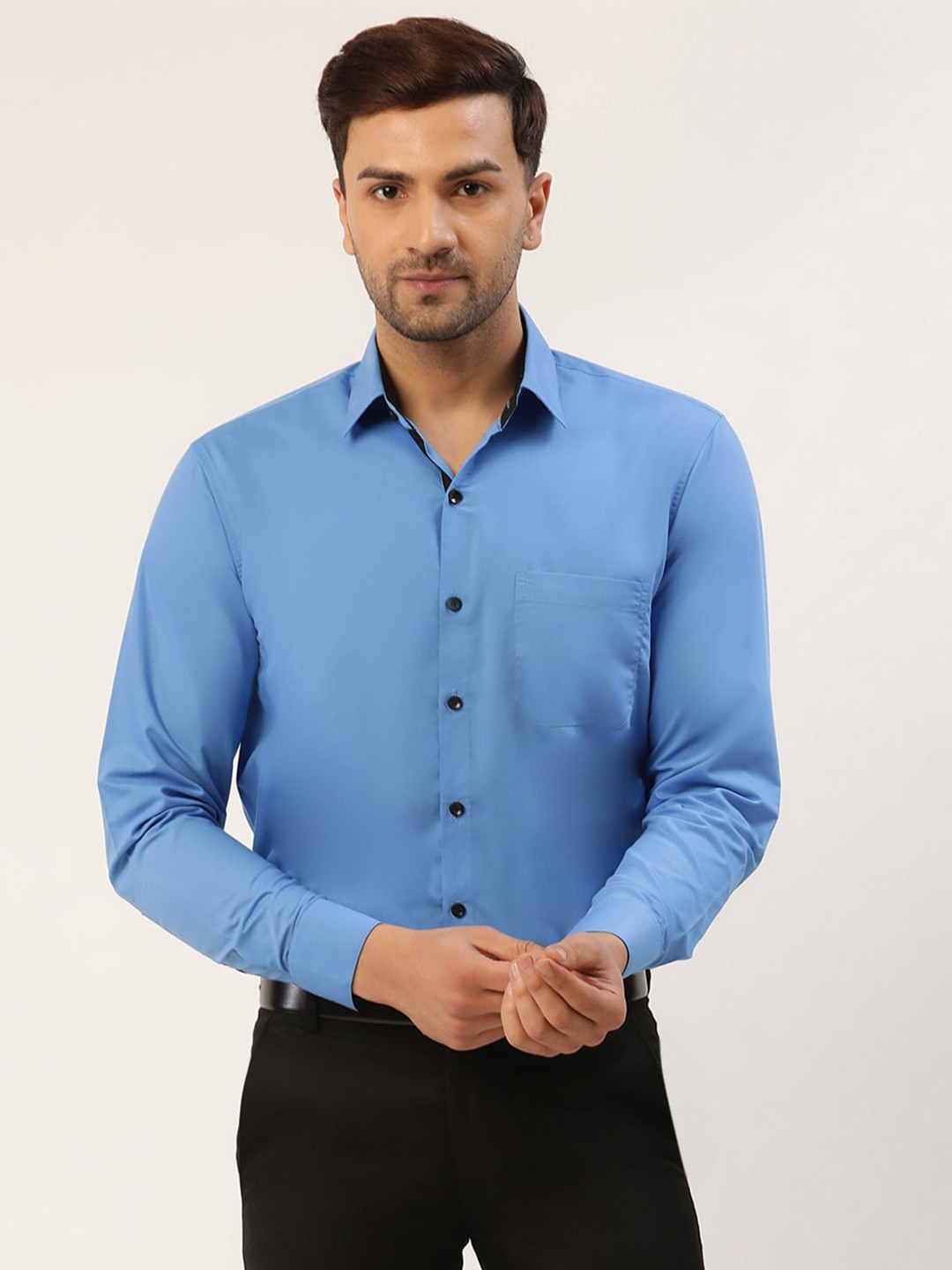 

JAINISH Men Blue Standard Formal Shirt