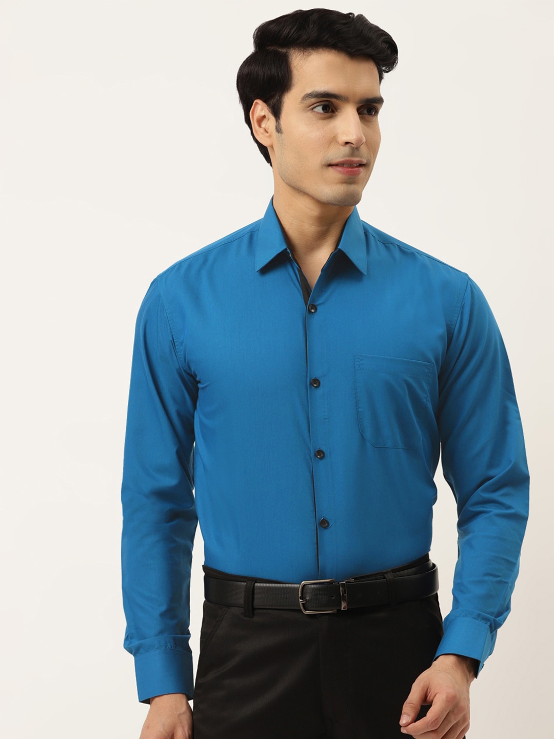 

JAINISH Men Blue Standard Formal Shirt