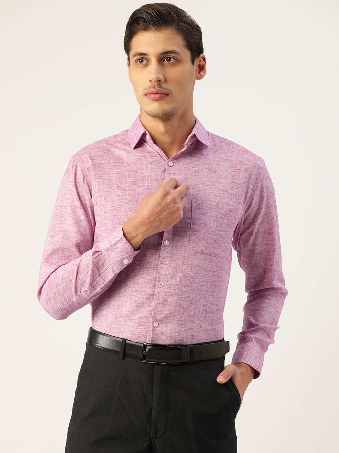 

JAINISH Men Purple Standard Formal Shirt