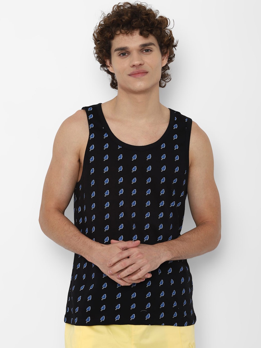 

FOREVER 21 Men Black Printed T-shirt