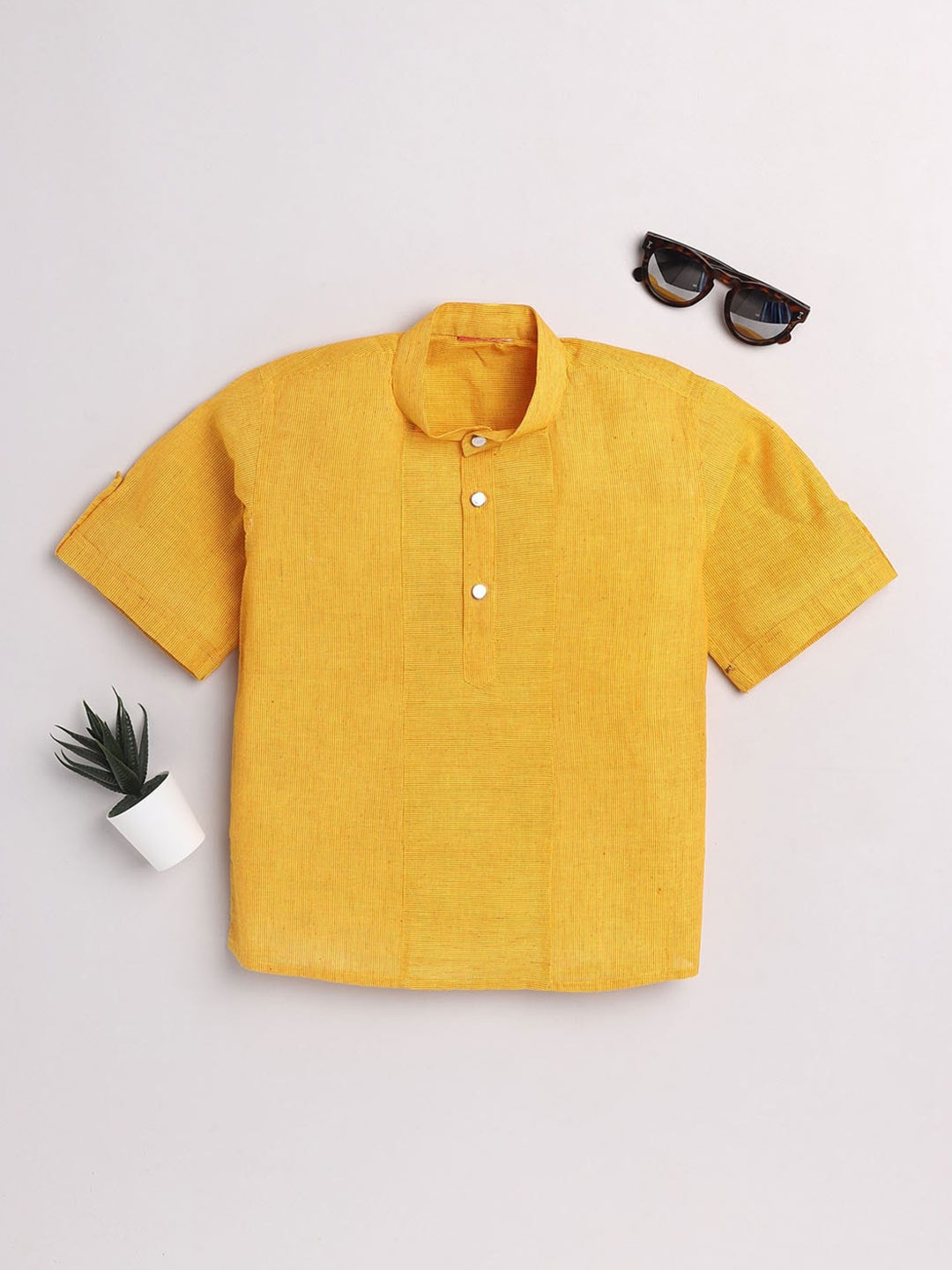 

JBN Creation Boys Mustard Classic Casual Shirt