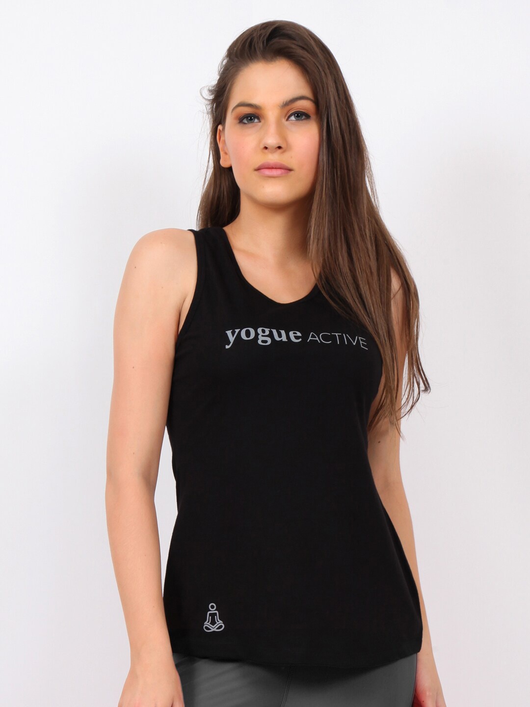 

Yogue Activewear Black Embellished Tank Top