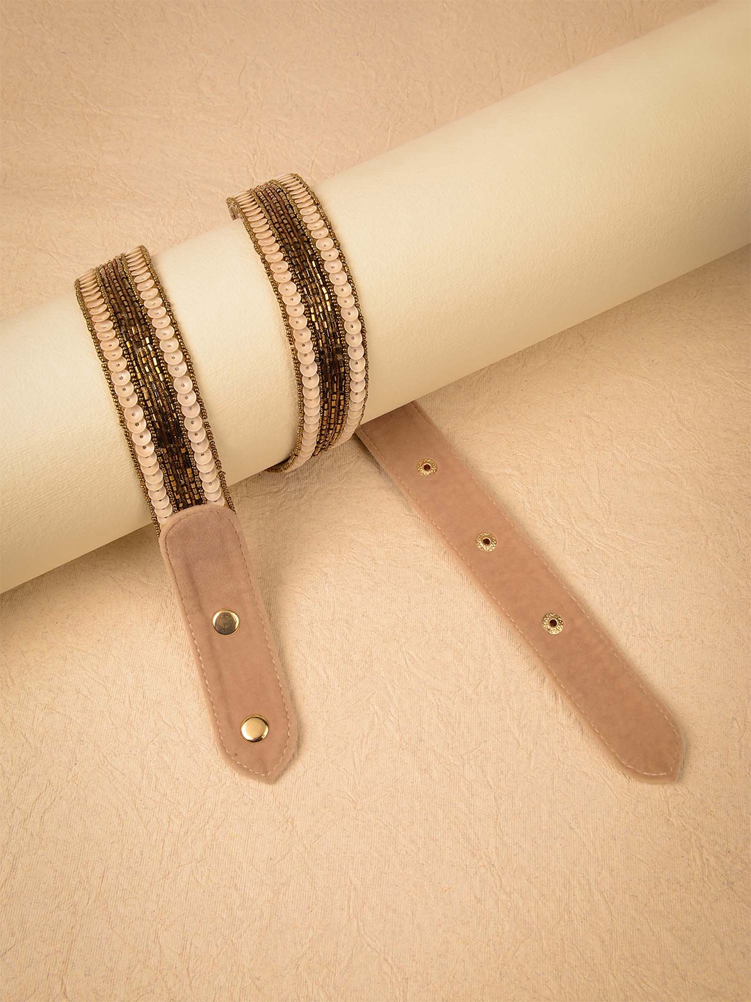 

D'oro Women Gold-Toned Embellished Ethnic Belt
