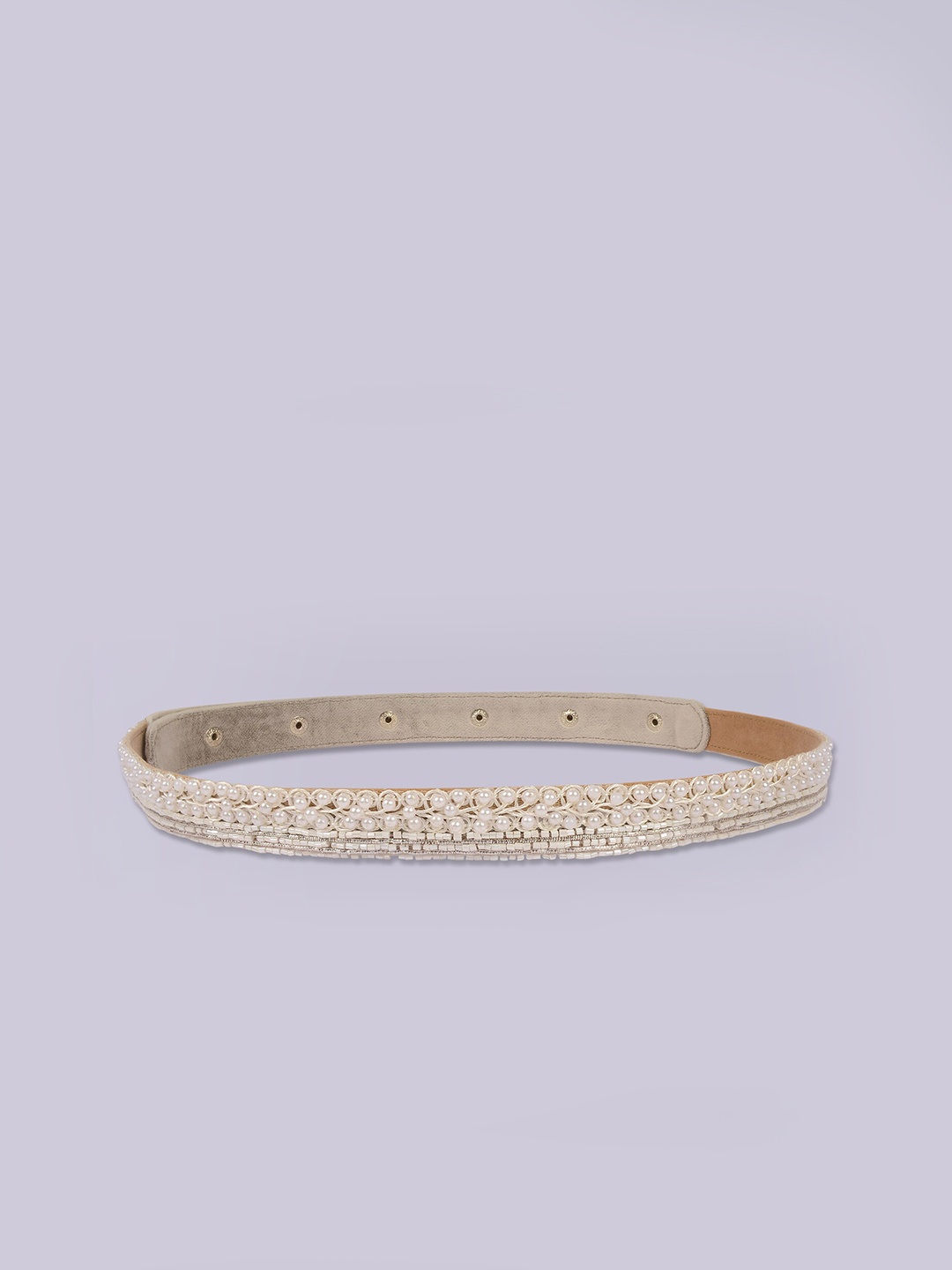 

D'oro Women White Embellished Belt