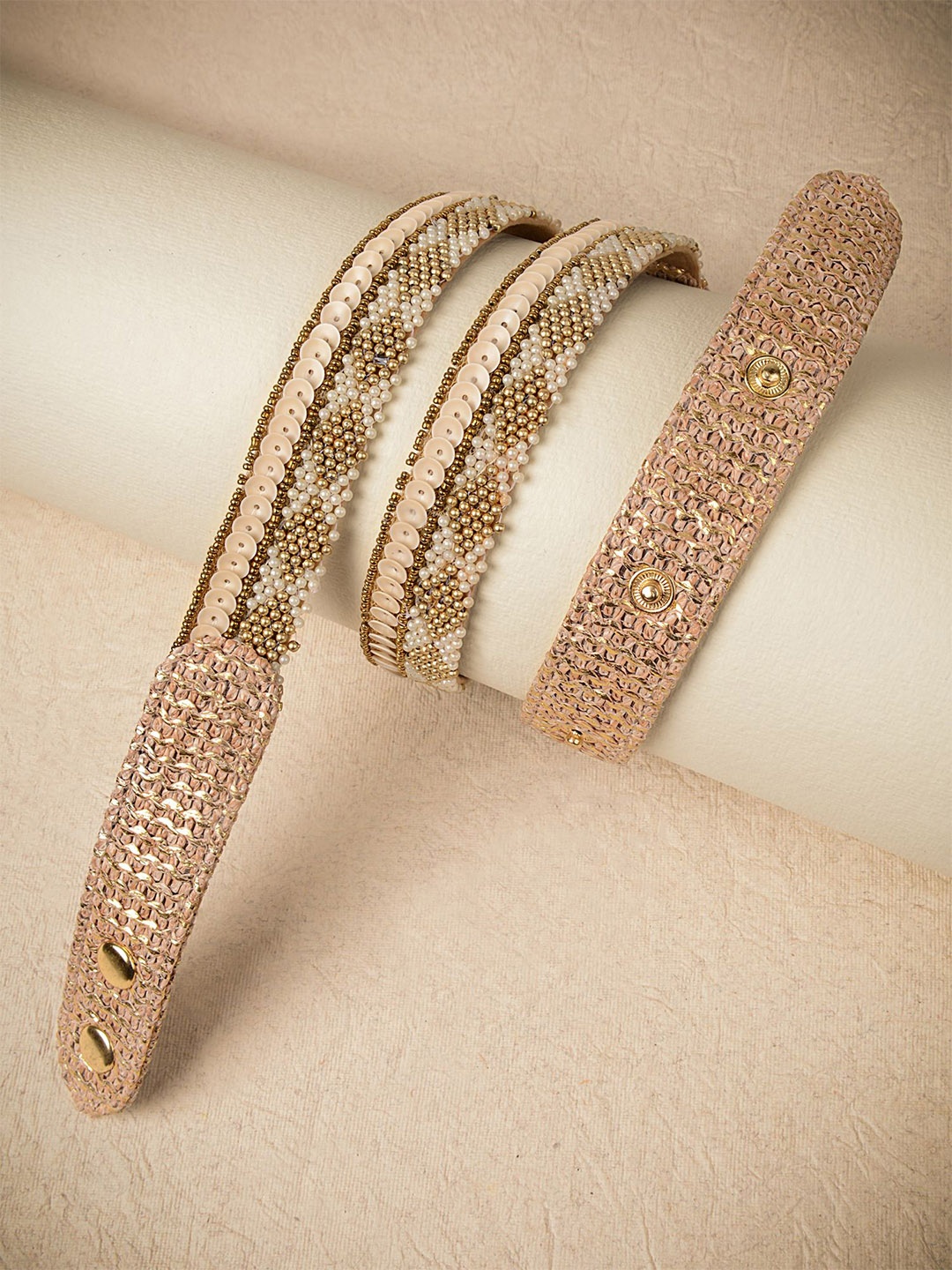 

D'oro Women Gold-Toned Embellished Belt
