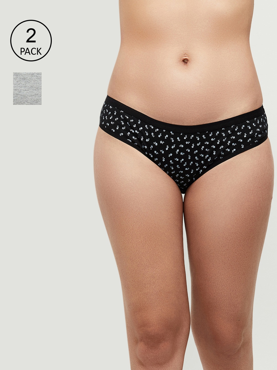 

max Women Pack of 3 Bikini Briefs NOOSPA21LH08BLACK, Black