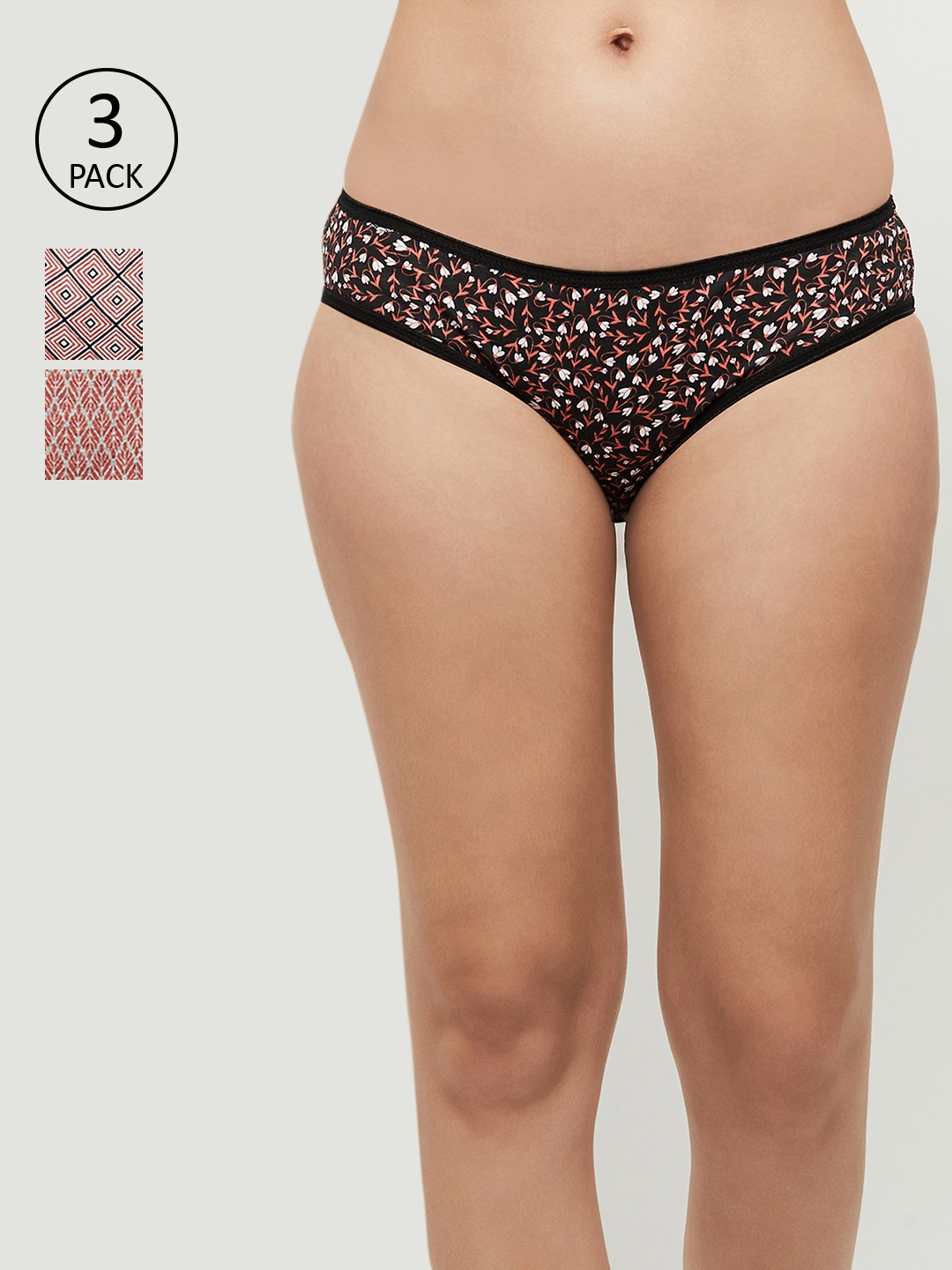 

max Women Pack Of 5 Printed Cotton Basic Briefs SU225PKLH05PEACH, Peach