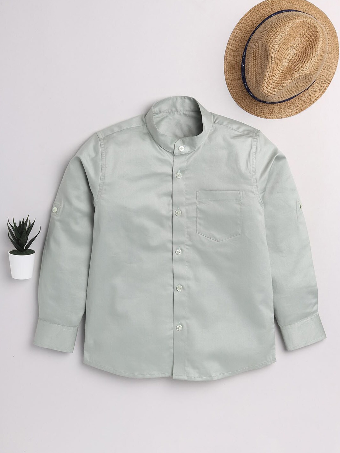 

JBN Creation Boys Green Classic Casual Shirt
