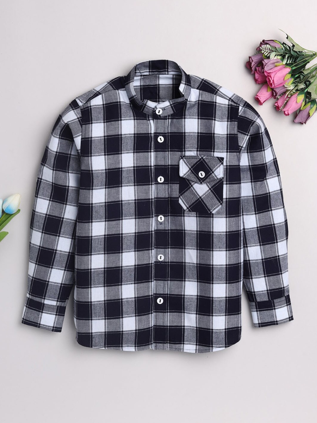 

JBN Creation Boys Black Classic Tartan Checks Checked Casual Shirt
