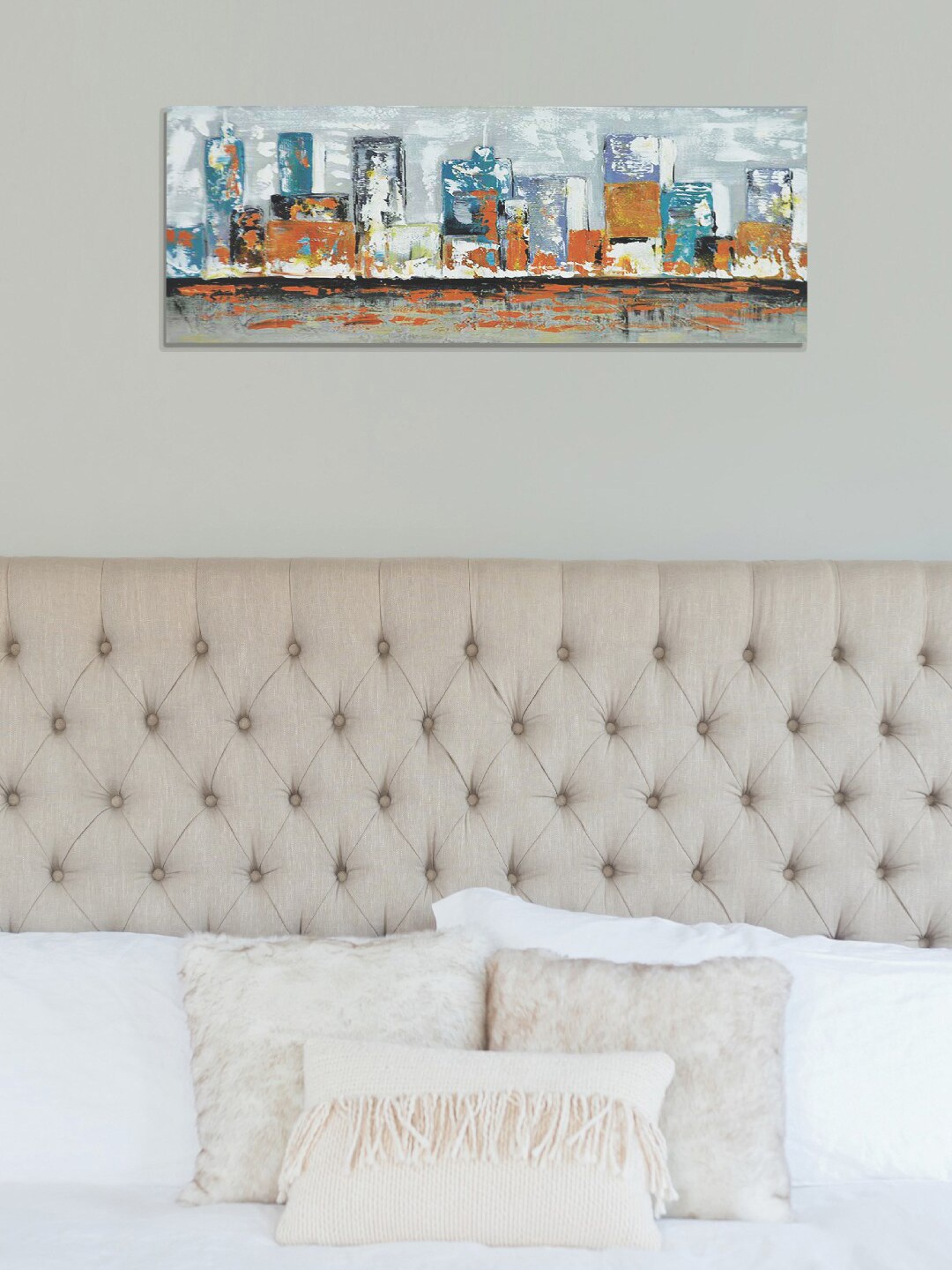 

MARKET99 Multicolored Hand Made Oil Painting Wall Art, Multi