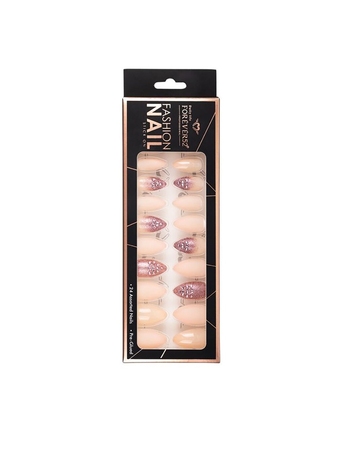 

Daily Life Forever52 24 Nail Tip Fashion Nail Stick On - IFN019, Peach
