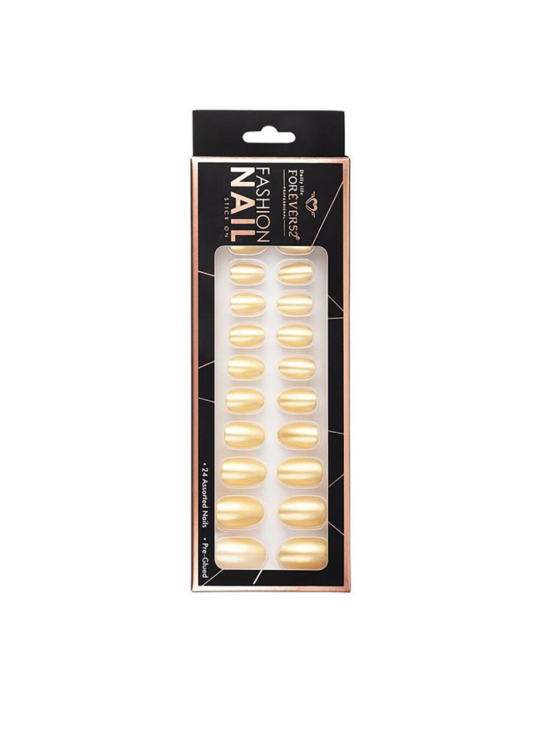 

Daily Life Forever52 24 Nail Tip Fashion Nail Stick On - IFN031, Yellow