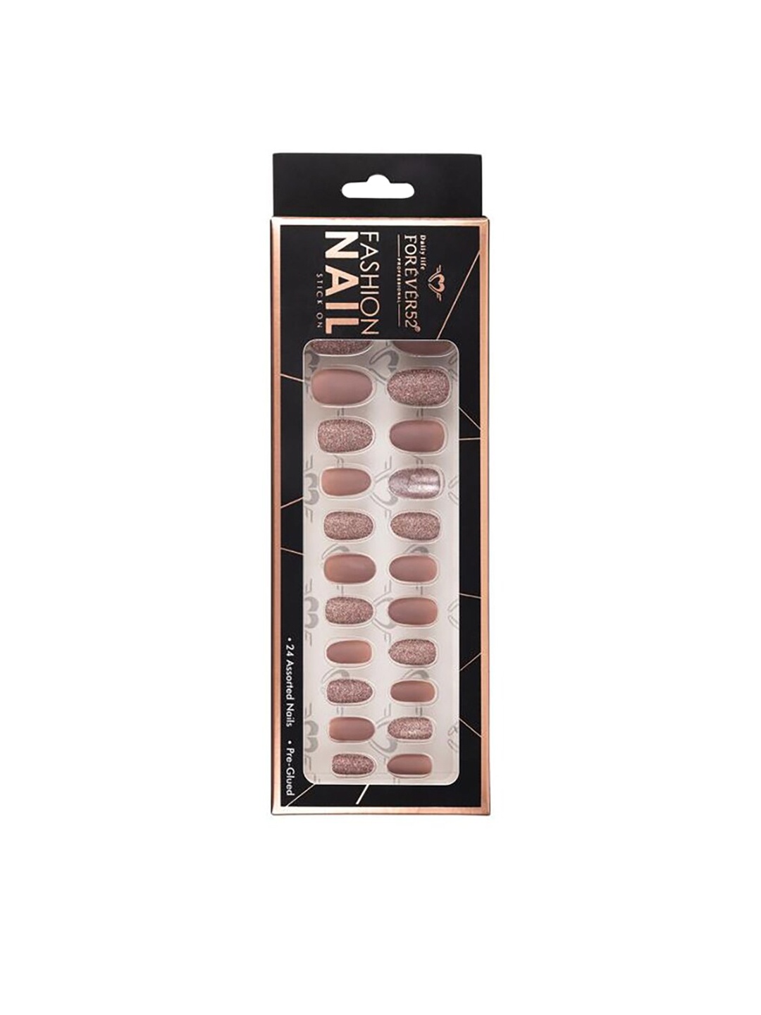 

Daily Life Forever52 24 Nail Tip Fashion Nail Stick On - IFN010, Peach
