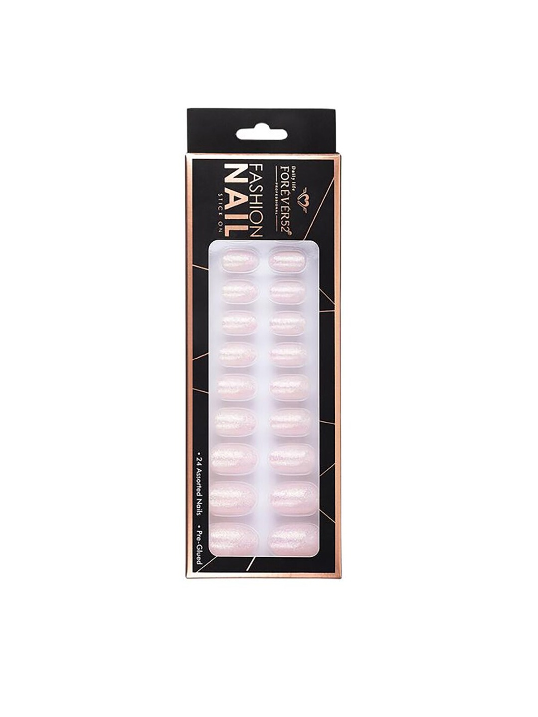 

Daily Life Forever52 Set of 24 Fashion Nail Stick On - IFN024, Pink