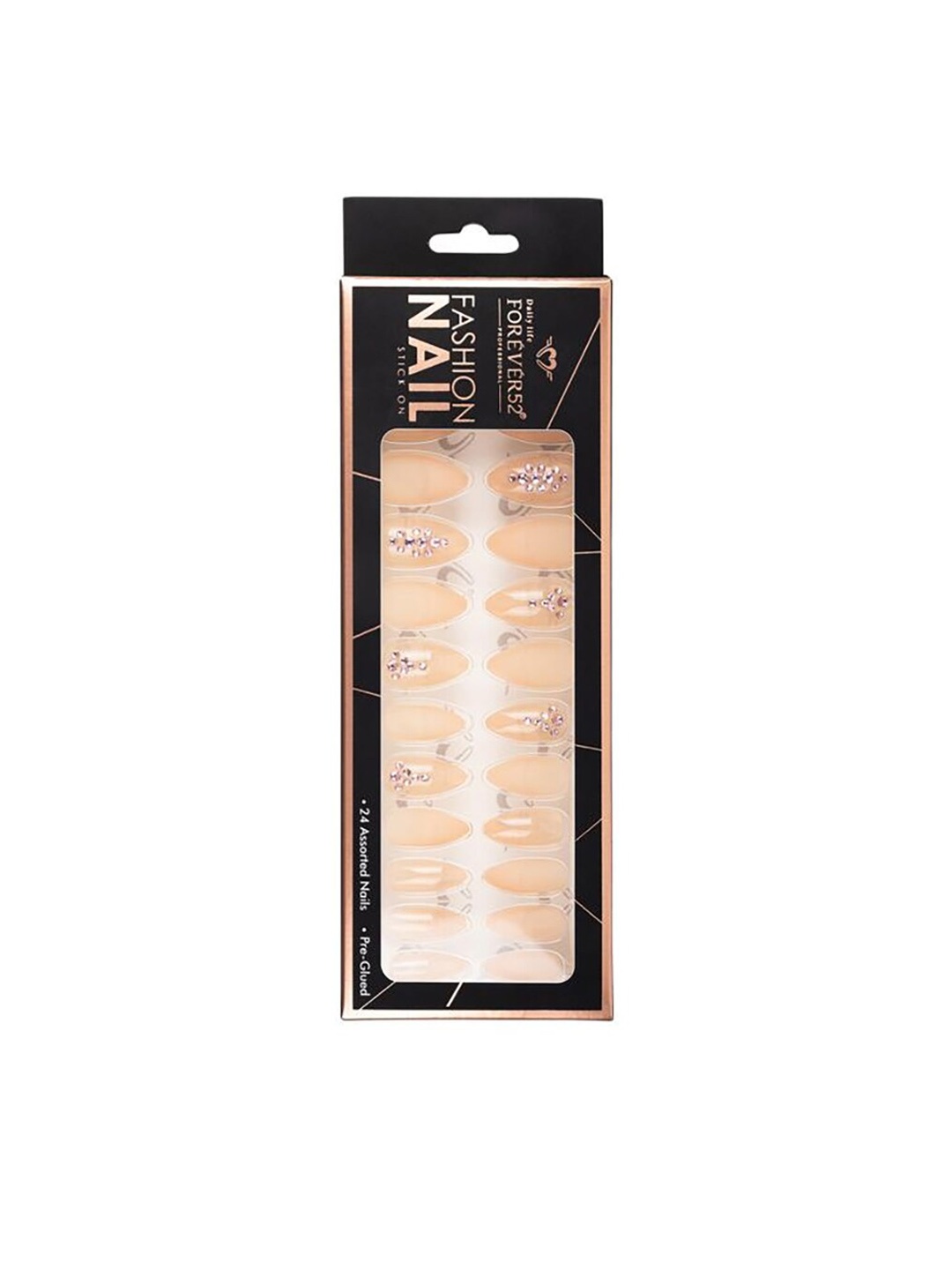 

Daily Life Forever52 Set of 24 Fashion Nail Stick On - IFN021, Beige