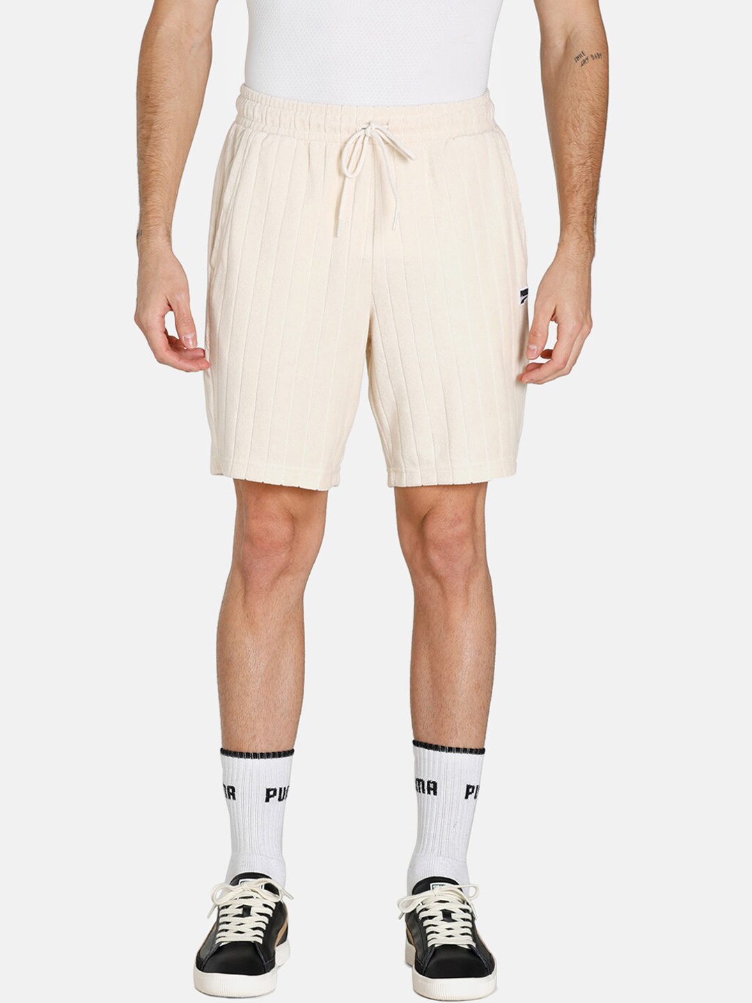 

Puma Men Beige Downtown Towelling Shorts