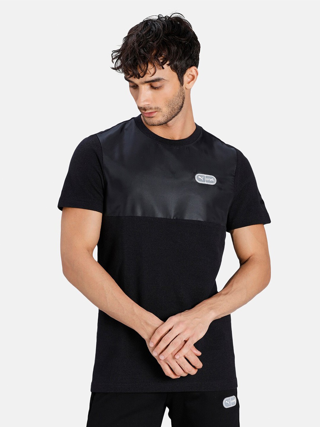 

Puma Men Black one8 Virat Kohli Slim Fit T-shirt