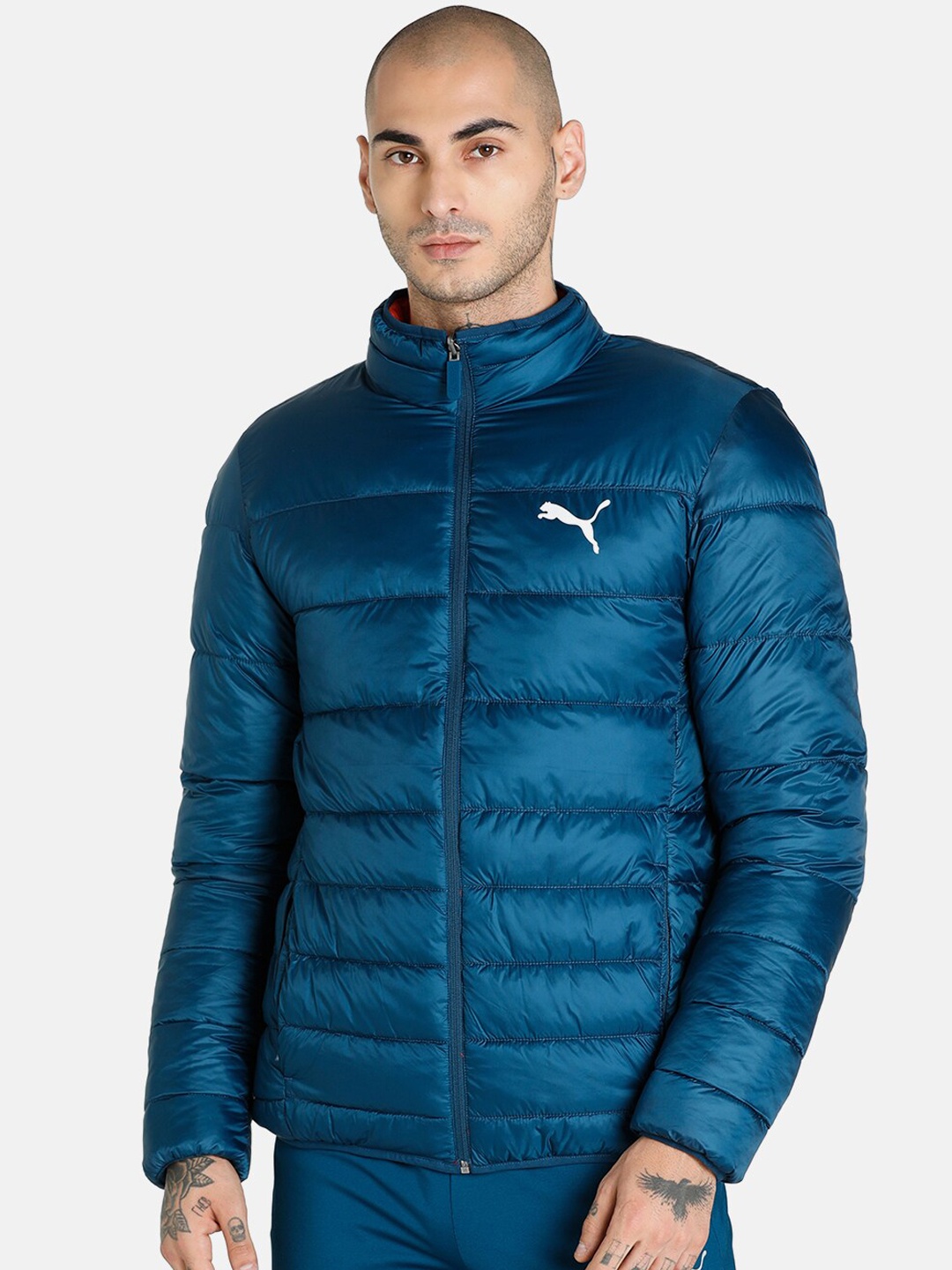 

Puma Men Blue Solid VK Reversible Slim Fit Padded Jacket