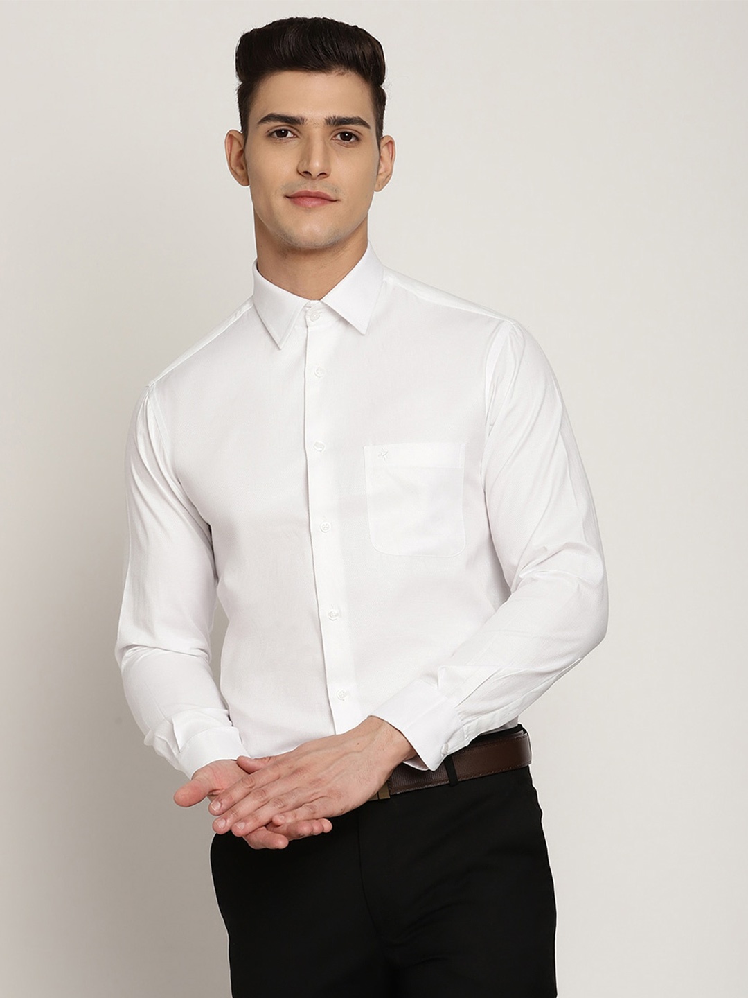 

Cantabil Men White Formal Shirt