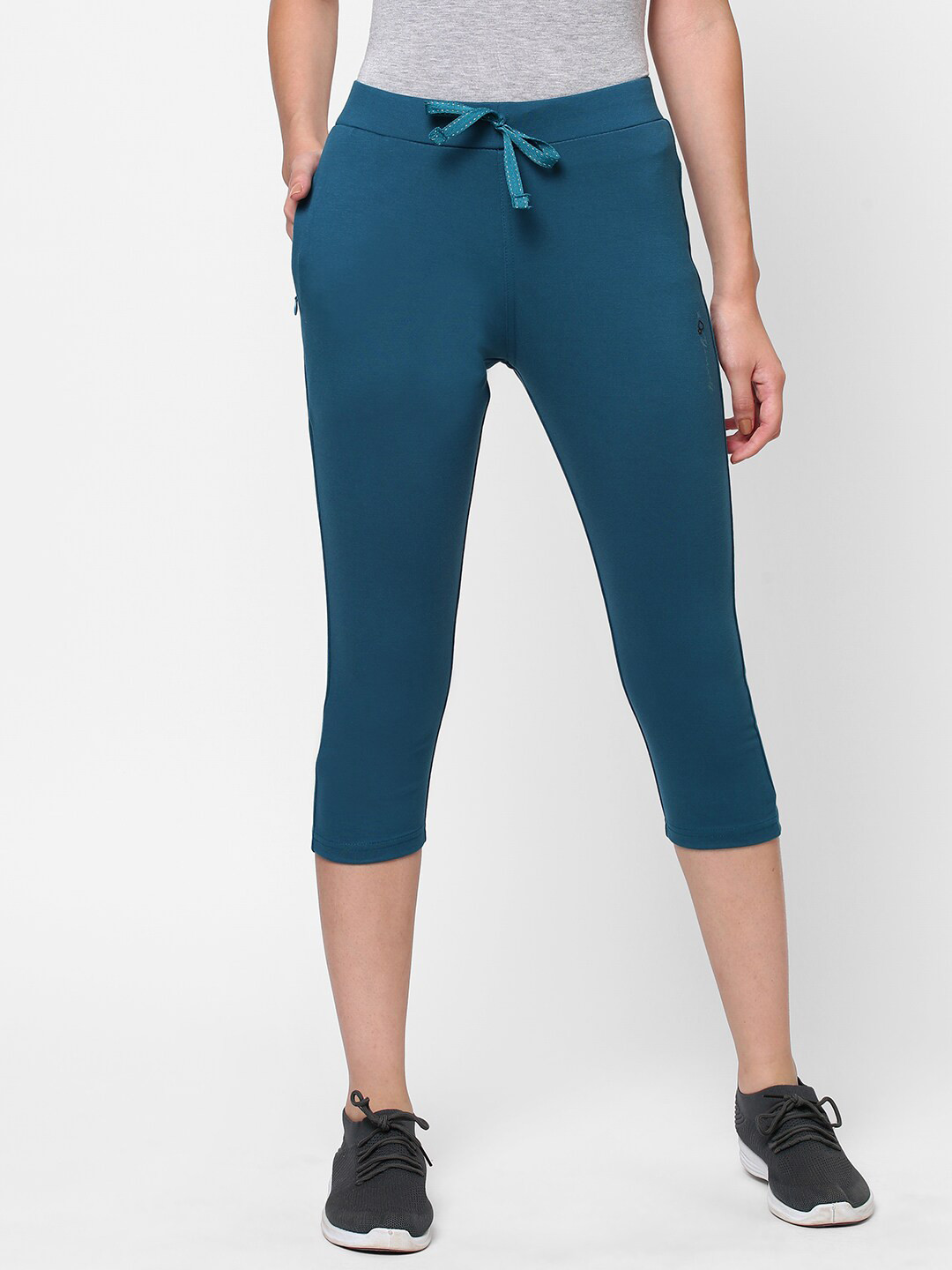 

Sweet Dreams Teal Green Slim Fit Capris