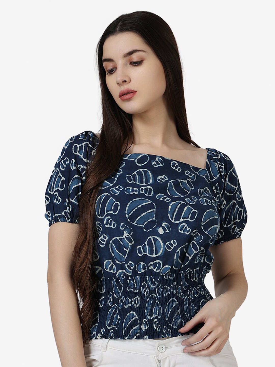 

Popwings Blue Print Top
