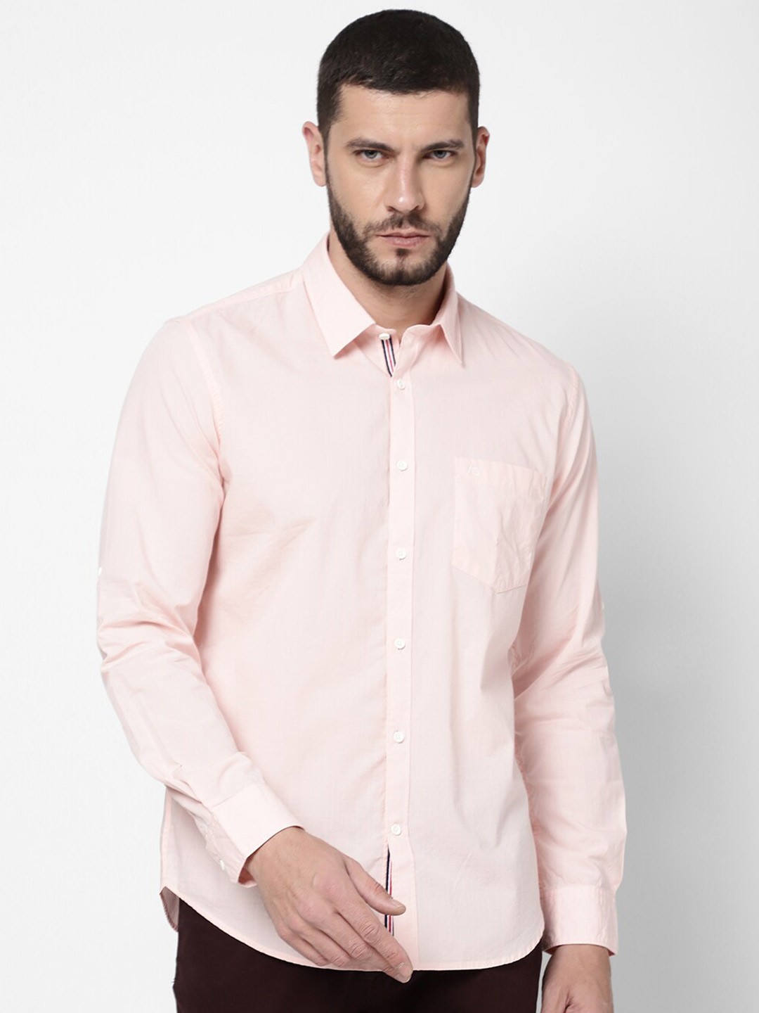 

AD By Arvind Men Pink Printed Casual Shirt