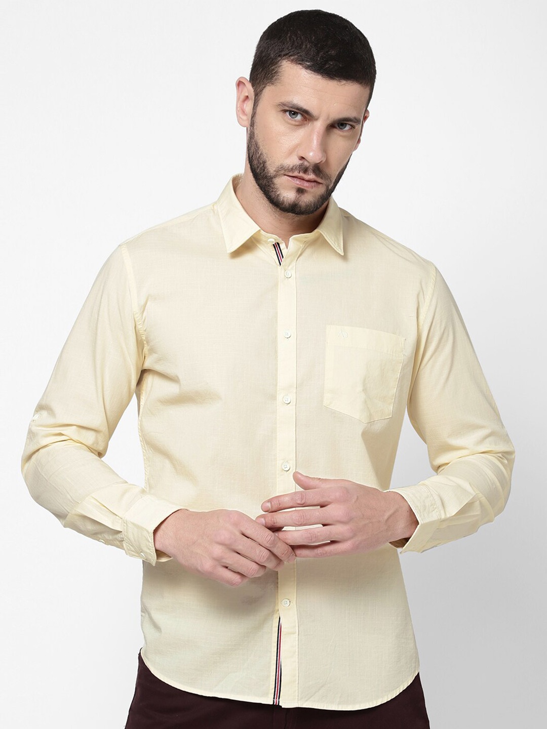 

AD By Arvind Men Beige Casual Shirt