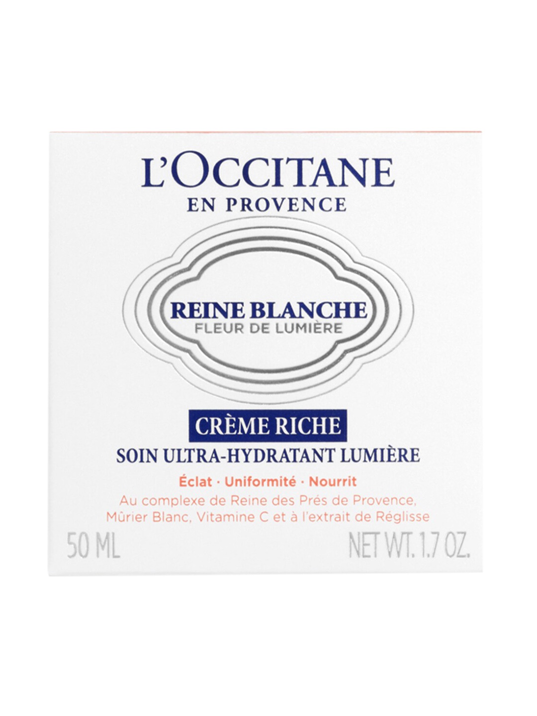 

LOccitane en Provence Reine Blanche Rich Cream with Vitamin C & Mulberry Extract 50 ml, White