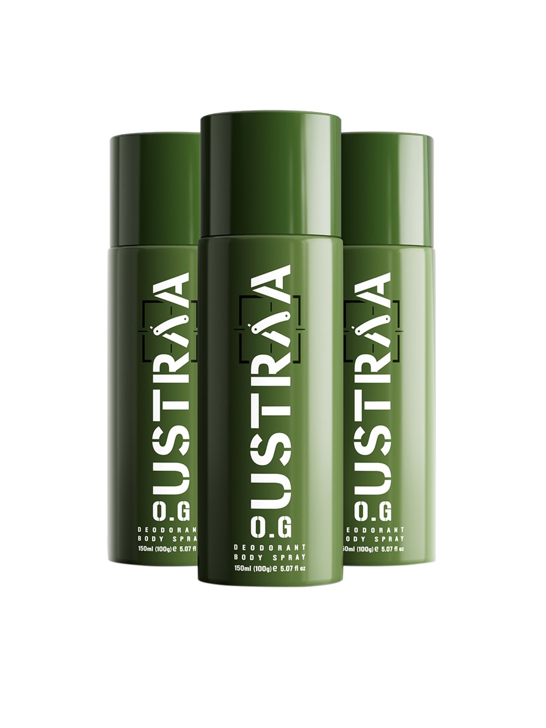 

Ustraa Men Set of 3 O.G Deodorant Body Spray - 150 ml each, Green