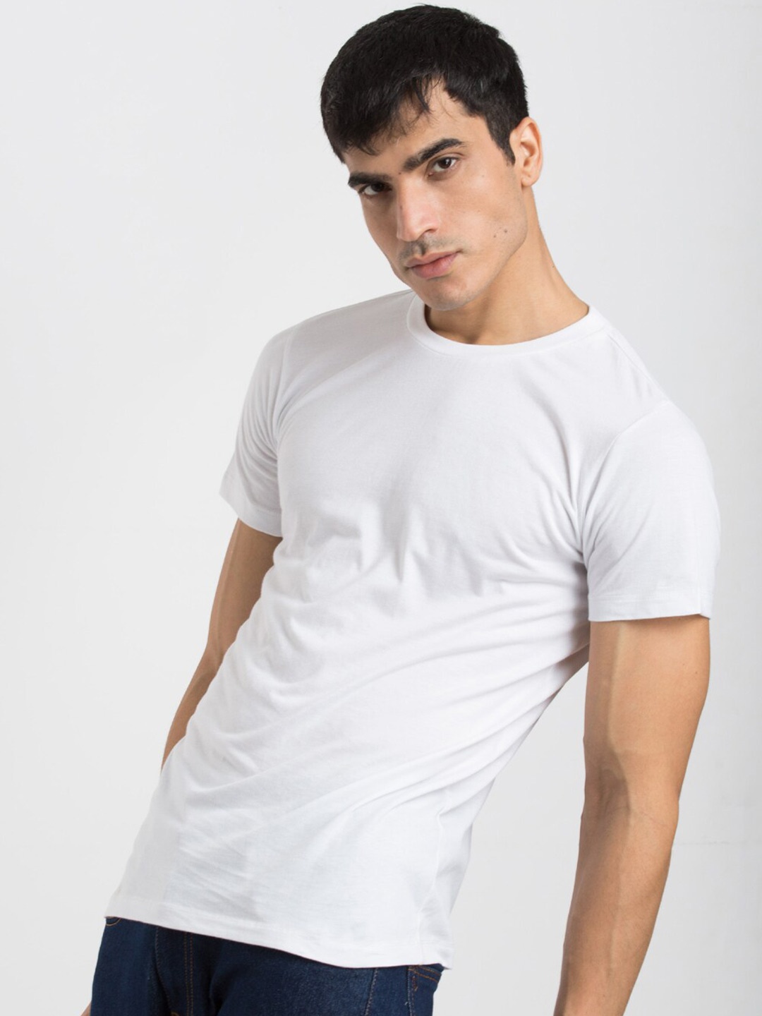 

Tinted Men White Cotton T-shirt