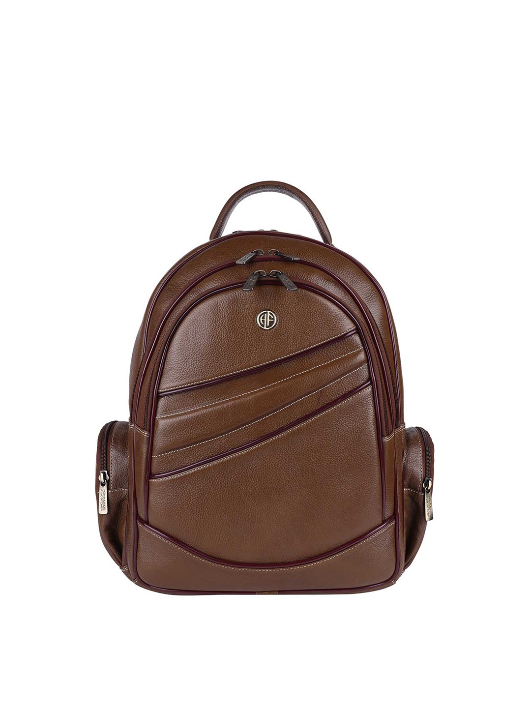 

HAMMONDS FLYCATCHER Unisex Beige Leather 15.6 Inch Laptop Backpack