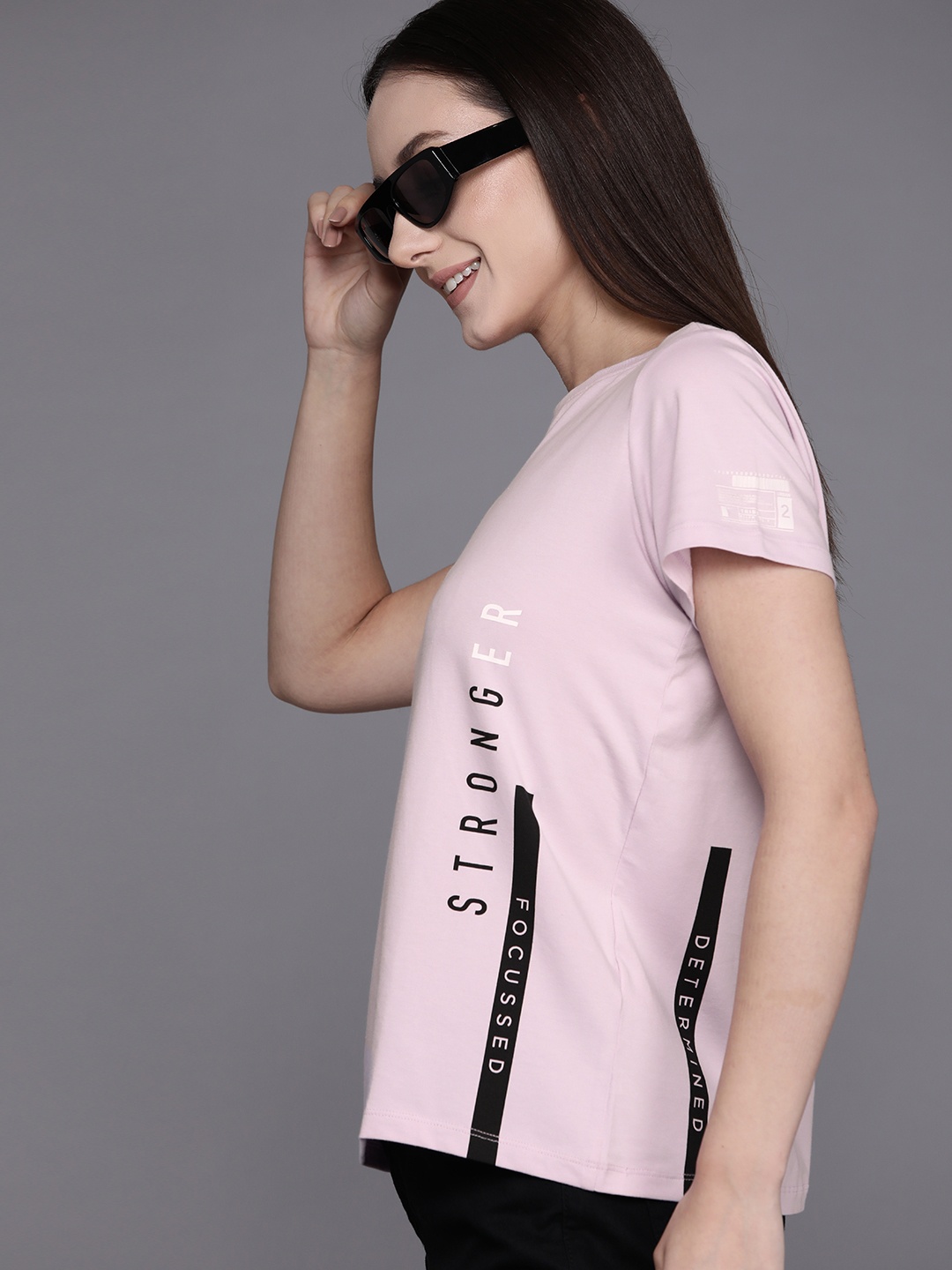 

Allen Solly Woman Lavender Typography Printed T-Shirt