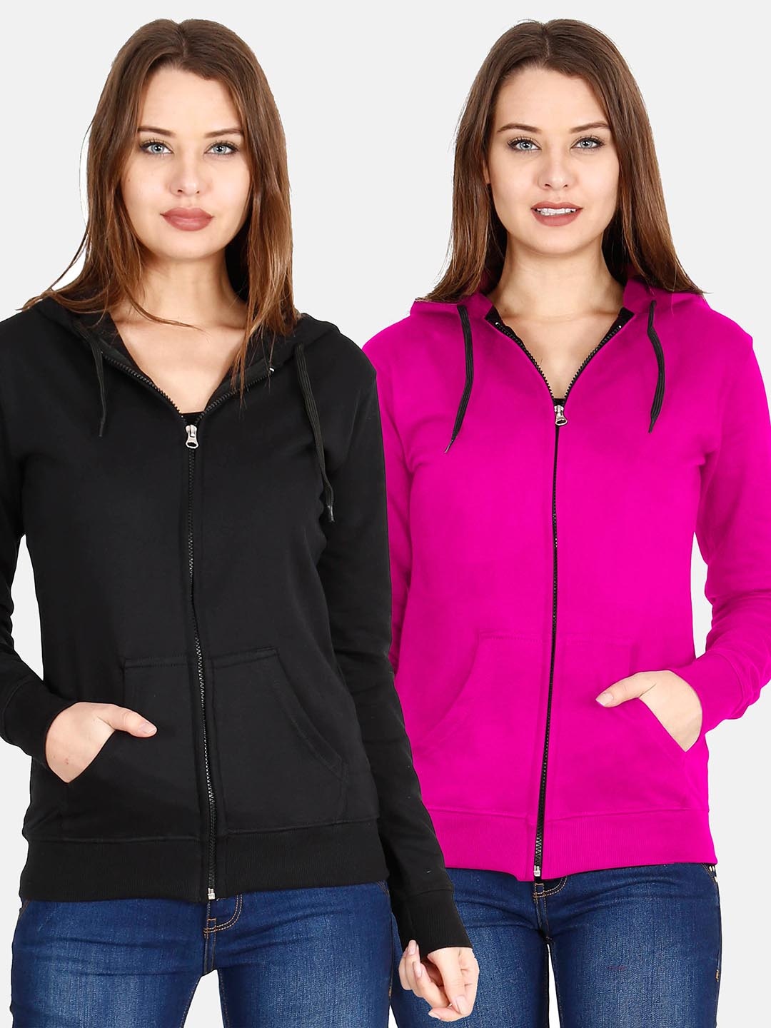 

Fleximaa Women Multicoloured Hooded Sweatshirt, Multi