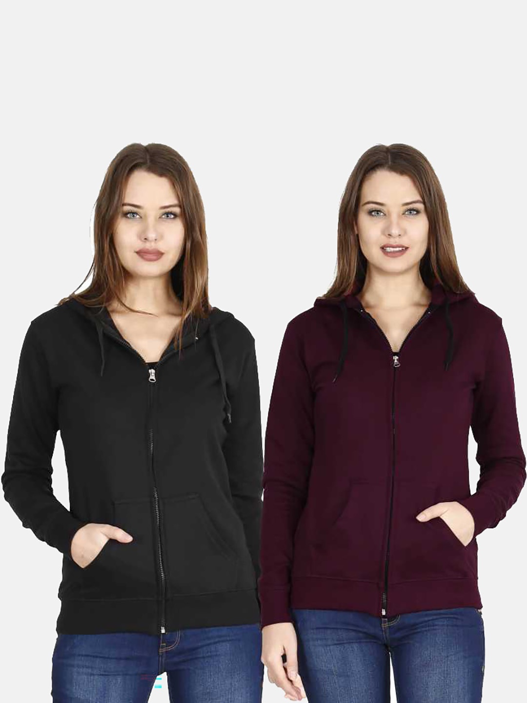 

Fleximaa Women Multicoloured Hooded Sweatshirt, Multi