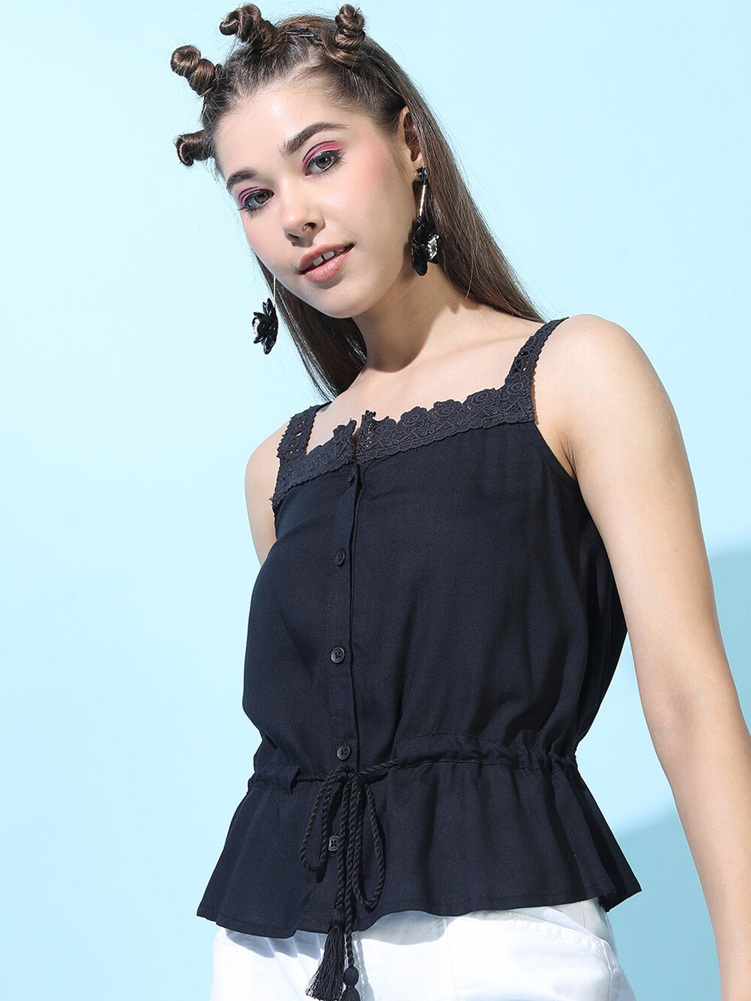 

Tokyo Talkies Classic Black Solid Top