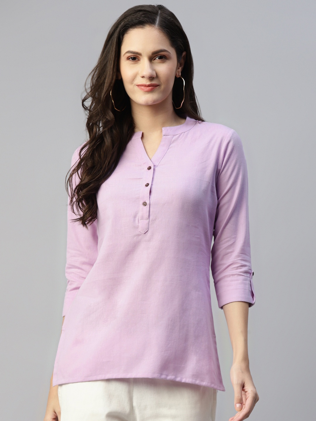 

MALHAAR Purple Pure Cotton Kurti