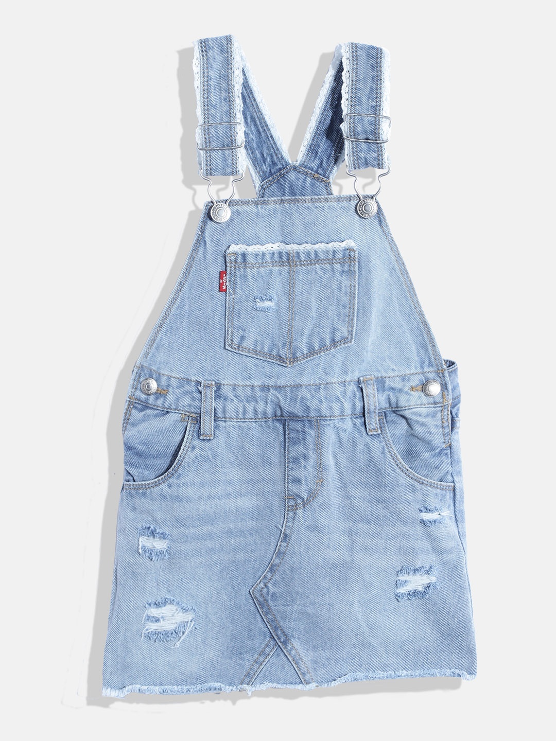 

Levis Girls Blue Denim Pure Cotton Pinafore Dress